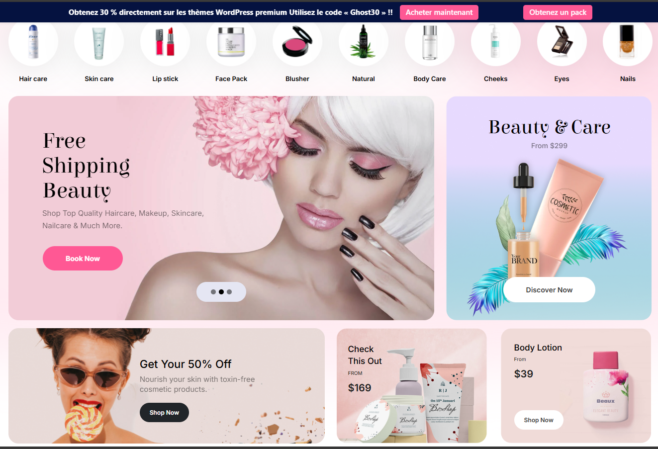 Site E-commerce pour produits physique (Packs Turbo)