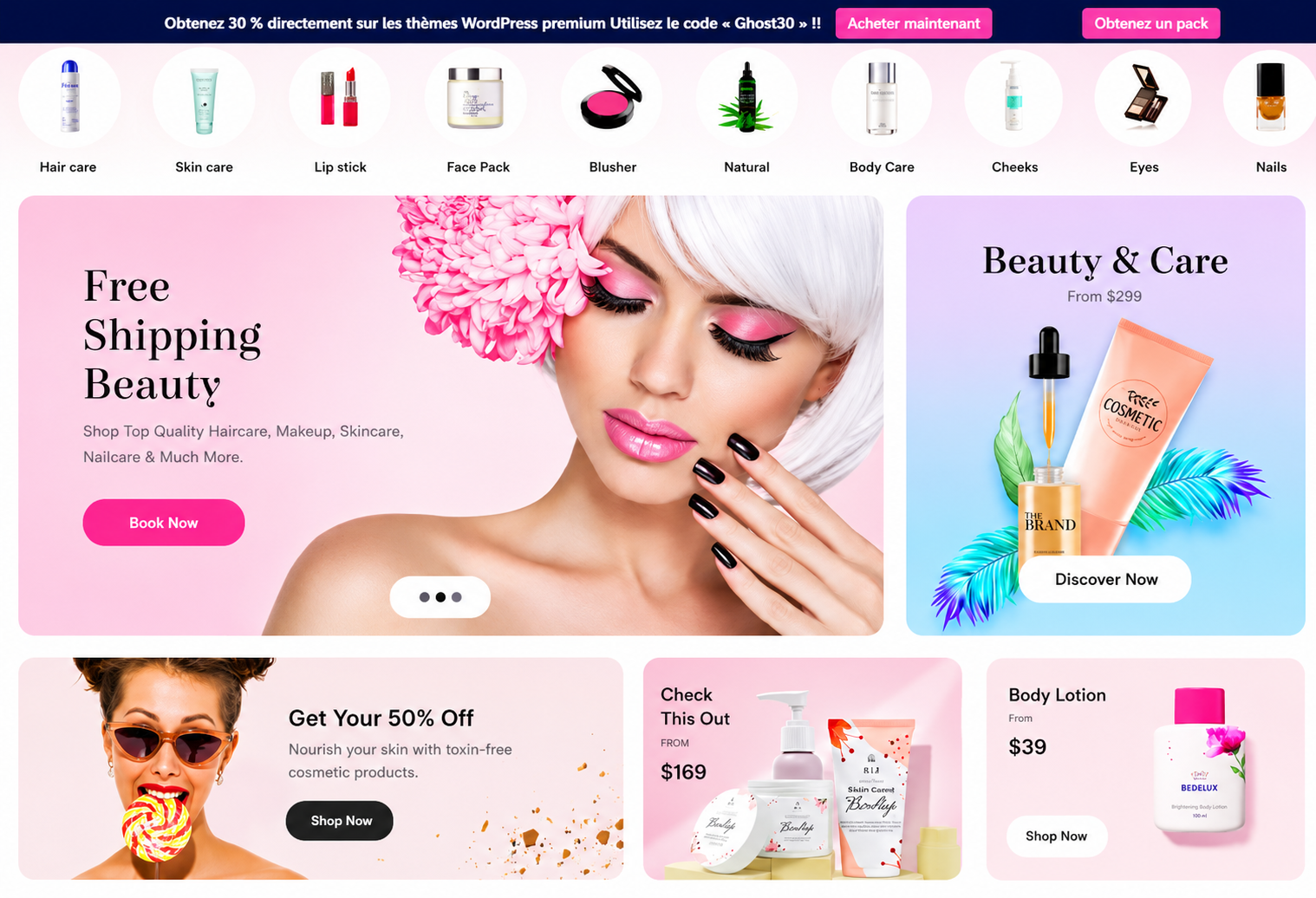 Site E-commerce pour produits physique (Packs Standard)
